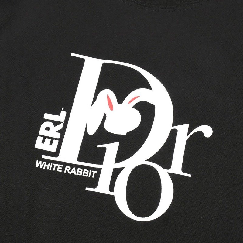 Футболка Dior White Rabbit "Black" фото № 2