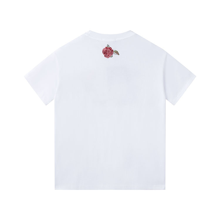 Футболка Dolce Gabbana With Monogram And Flowers "White" фото № 5