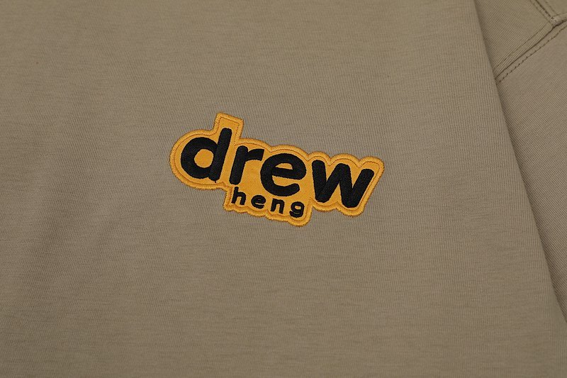 Футболка Drew House With A Black And Yellow Text Logo "Gray/Brown" фото № 4