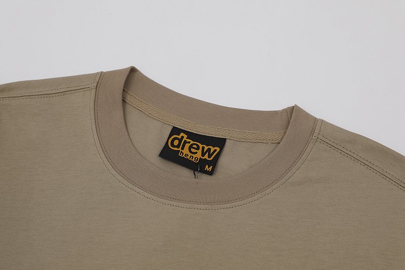 Футболка Drew House With A Black And Yellow Text Logo "Gray/Brown" фото № 5