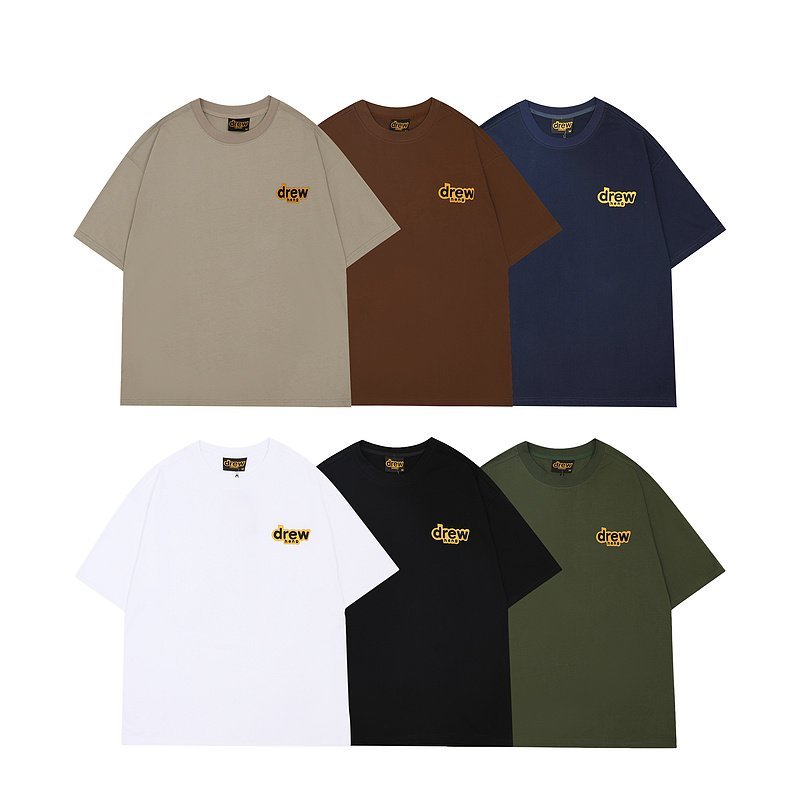 Футболка Drew House With A Black And Yellow Text Logo "Gray/Brown" фото № 6