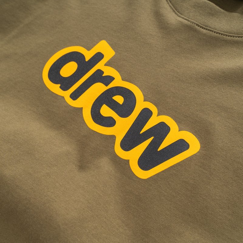 Футболка Drew House With Text Logo In The Center "Brown" фото № 3