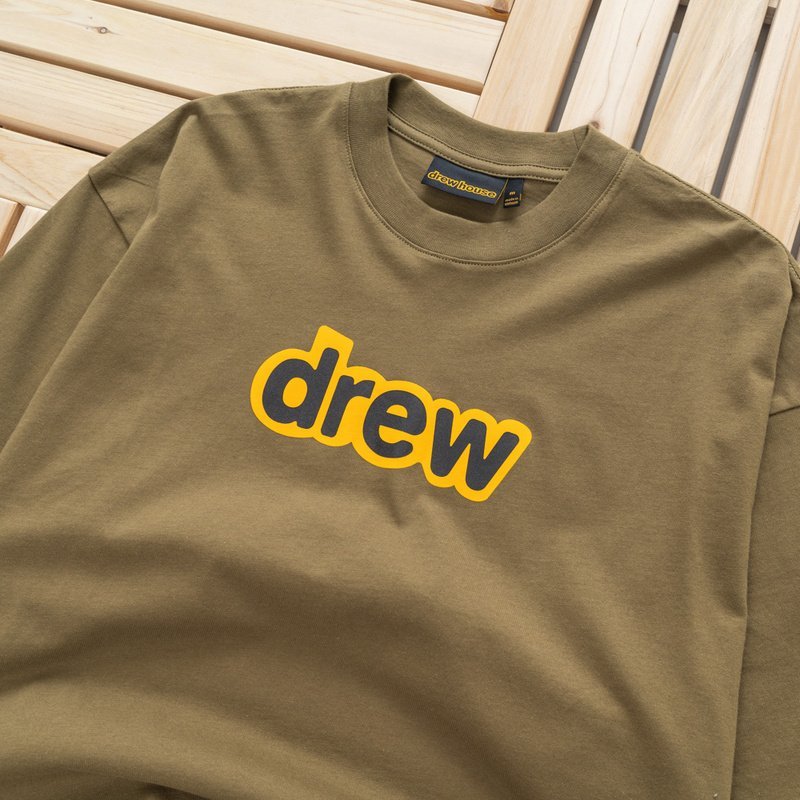 Футболка Drew House With Text Logo In The Center "Brown" фото № 6