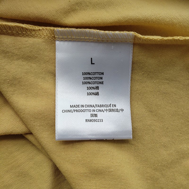 Футболка Fear Of God With Black Patch On The Back - Logo "Yellow" фото № 2