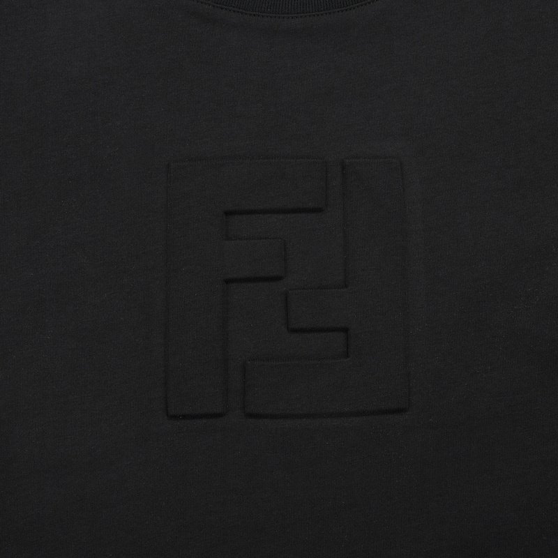 Футболка Fendi Logo Embossing Style "Black" фото № 5