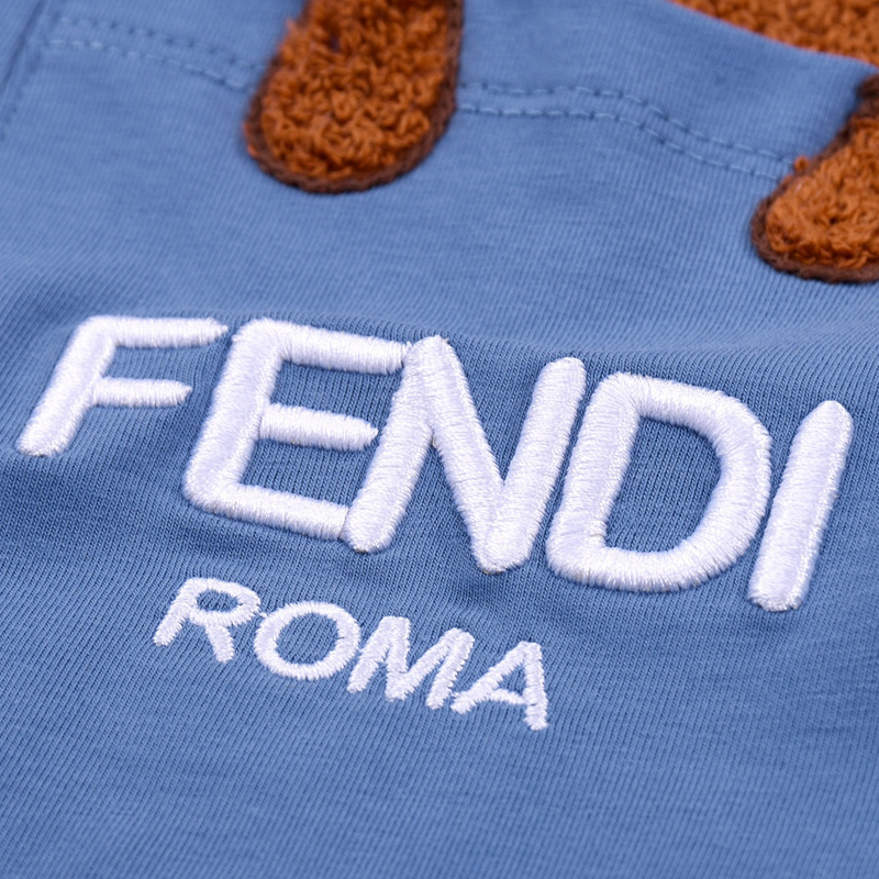 Футболка Fendi Looking Bear "Blue" фото № 4