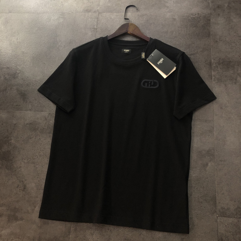 Футболка Fendi With Logo Of Woven Letters "Black" фото № 8