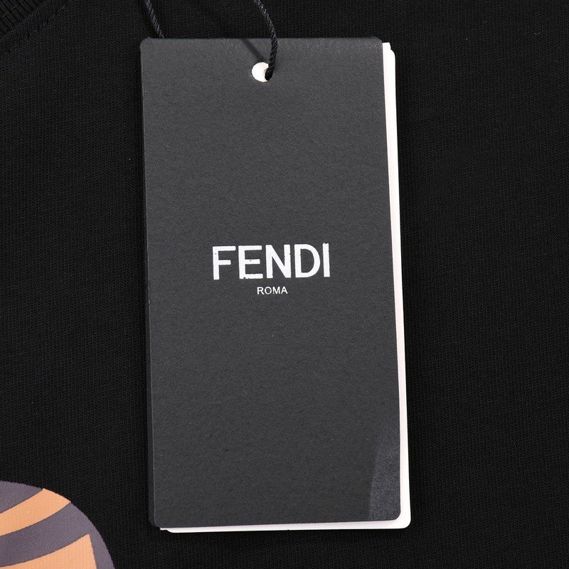 Футболка Fendi With A Happy Bear Toy Print "Black" фото № 7
