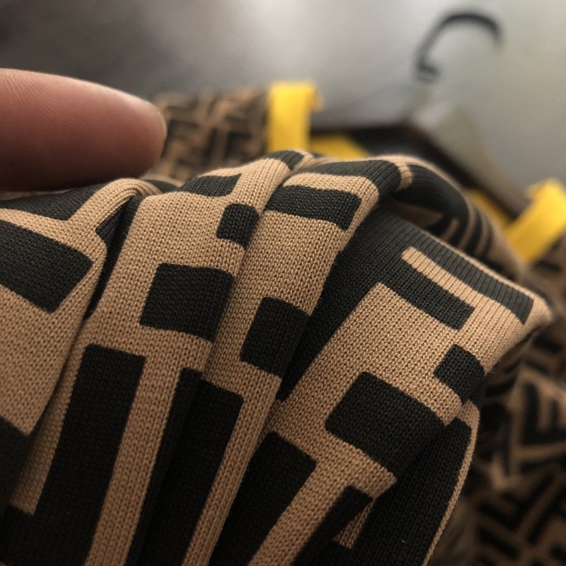 Футболка Fendi With Yellow Turnover "Brown" фото № 3