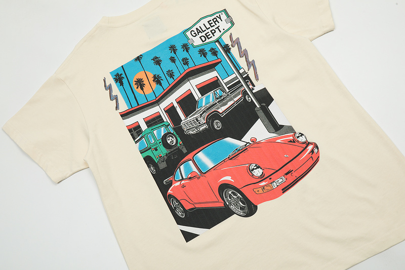Футболка Gallery Dept With A Car Print "Beige" фото № 6