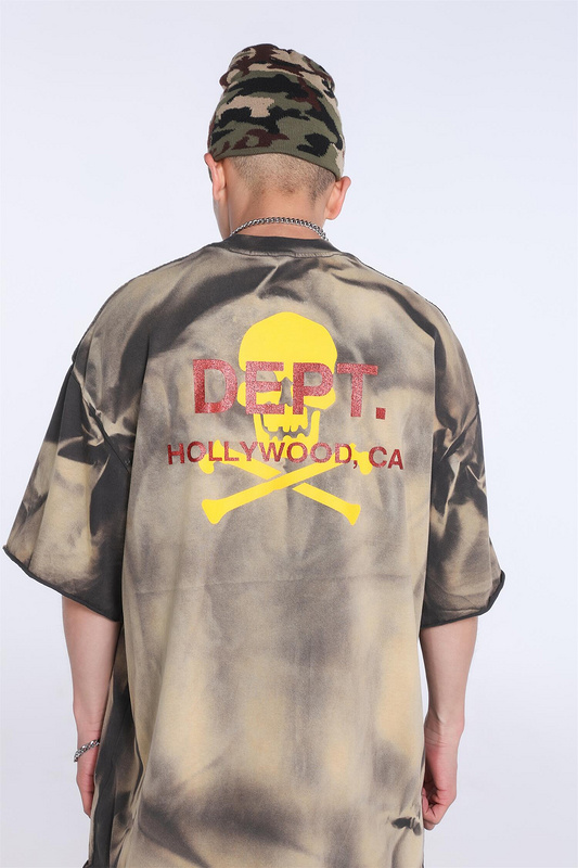Футболка Gallery Dept Yellow Scull «Khaki» фото № 4