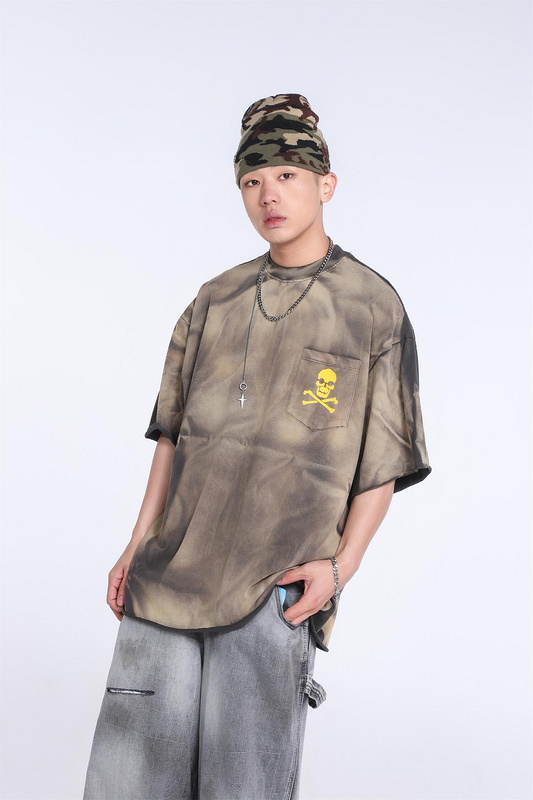 Футболка Gallery Dept Yellow Scull «Khaki» фото № 7