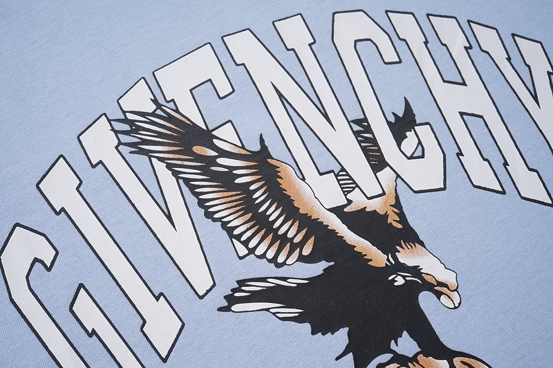 Футболка Givenchy An Eagle Carrying Skulls "Blue" фото № 9