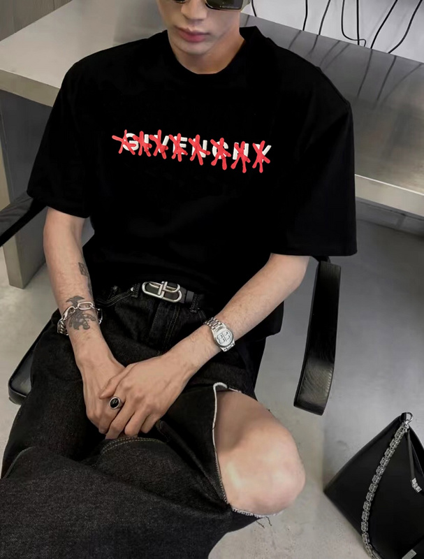 Футболка Givenchy Filled Logos "Black" фото № 9