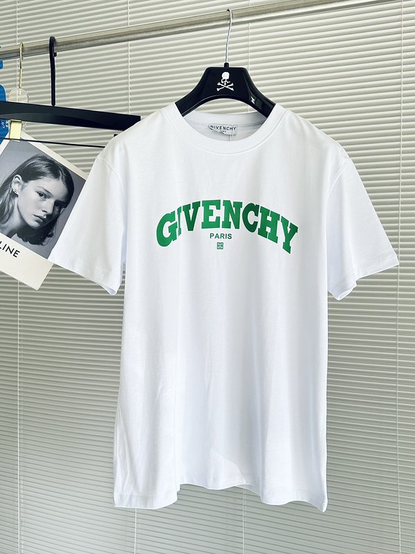 Футболка Givenchy Base With Green Brand Logo "White" фото № 2