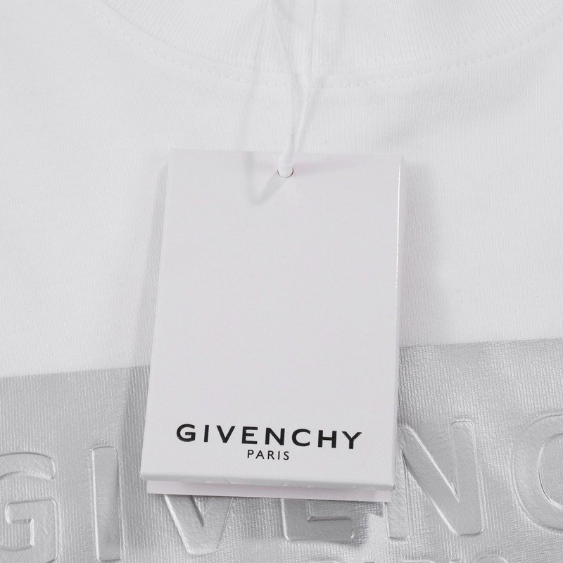 Футболка Givenchy With Silver Logo Printing "White" фото № 4