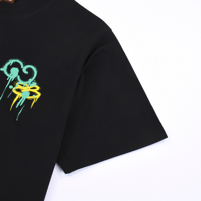 Футболка Gucci X Balenciaga Logo Painted With Paint "Black" фото № 5