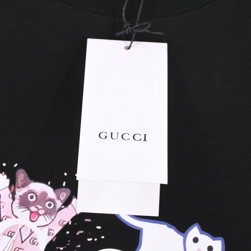 Футболка Gucci Cats "Black" фото № 7
