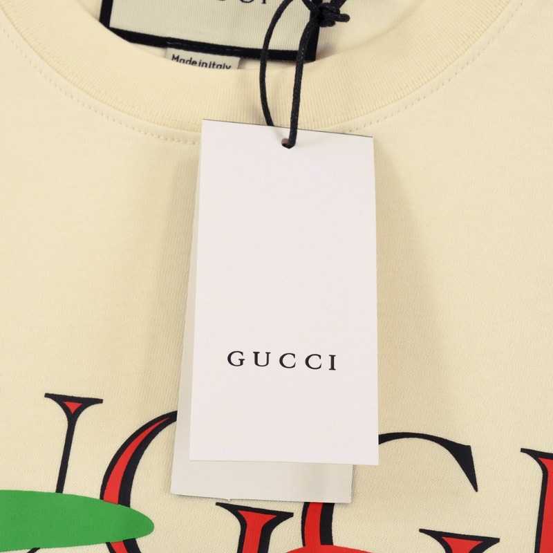 Футболка Gucci Red Tulips "Beige" фото № 3