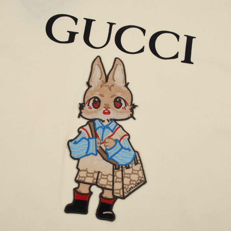 Футболка Gucci With A Cute Rabbit Print "Beige" фото № 2