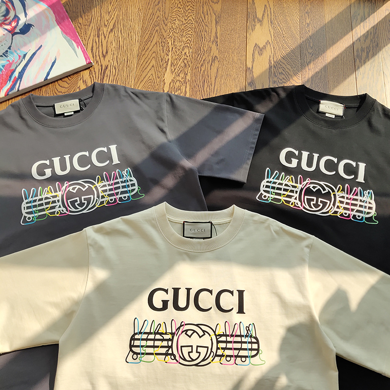 Футболка Gucci With An Interesting Print "White" фото № 5