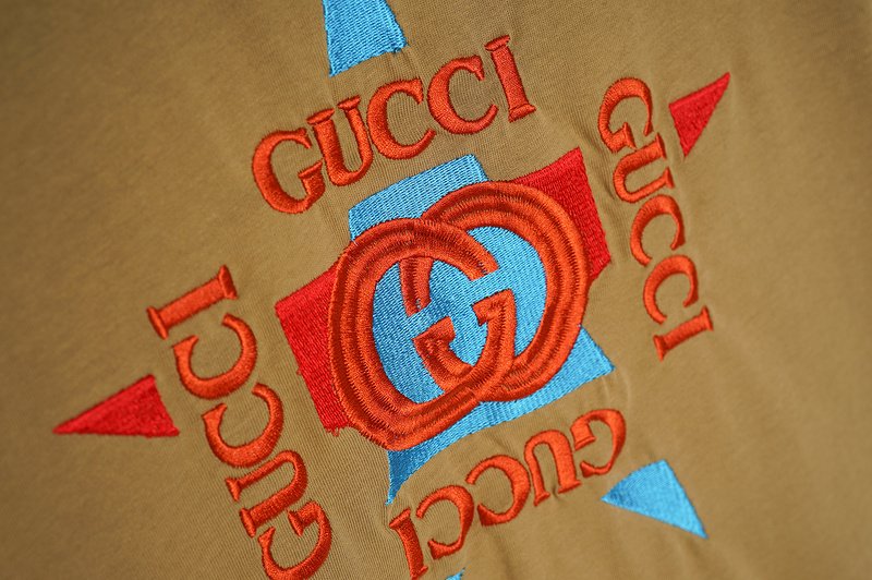 Футболка Gucci Five - Pointed Star "Brown" фото № 3