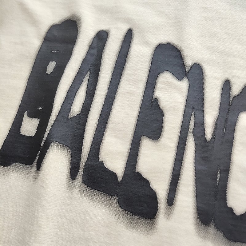 Футболка Gucci X Balenciaga Logo Paint "White" фото № 4