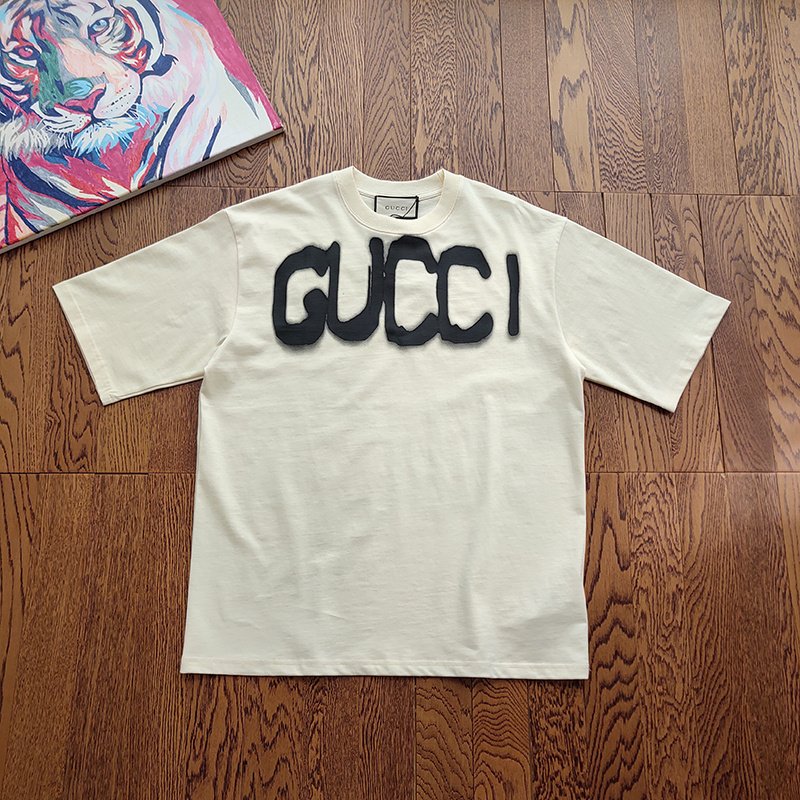 Футболка Gucci X Balenciaga Logo Paint "White" фото № 9