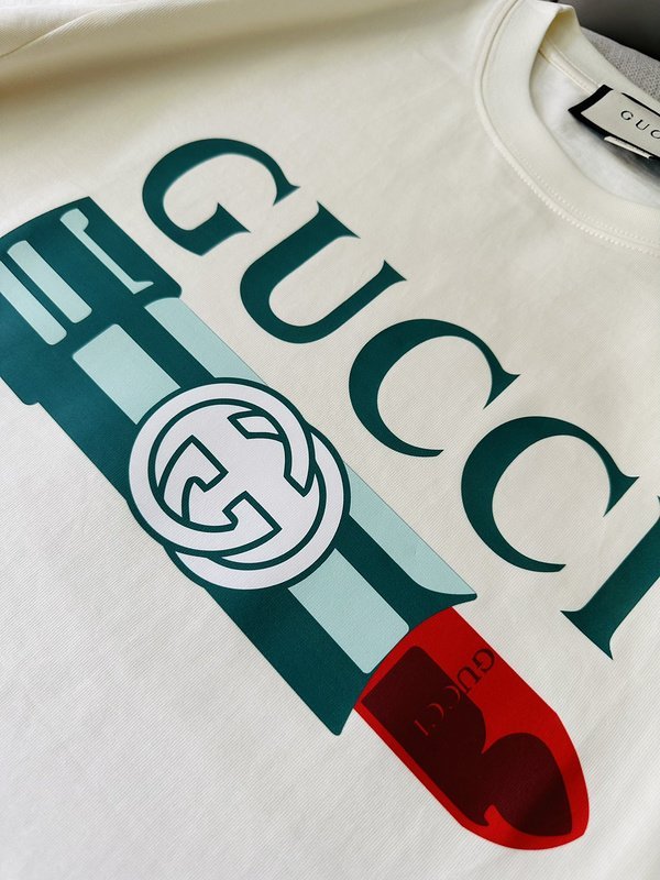 Футболка Gucci Lipstick "Cream" фото № 4