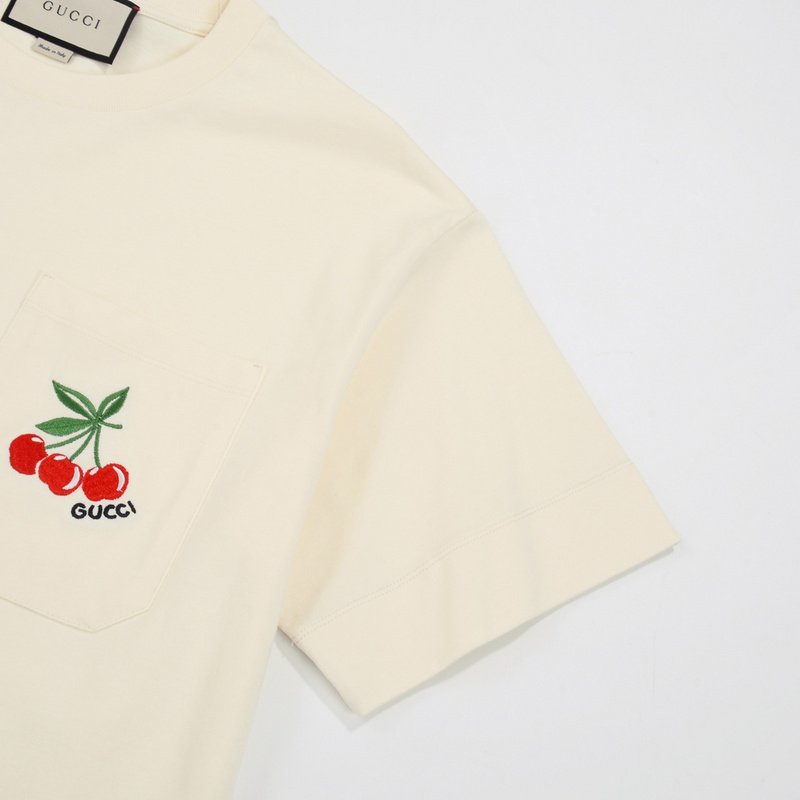 Футболка Gucci Cherries "Cream" фото № 3