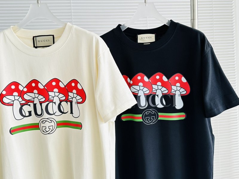 Футболка Gucci Poisonous Mushroom Print "Cream" фото № 3