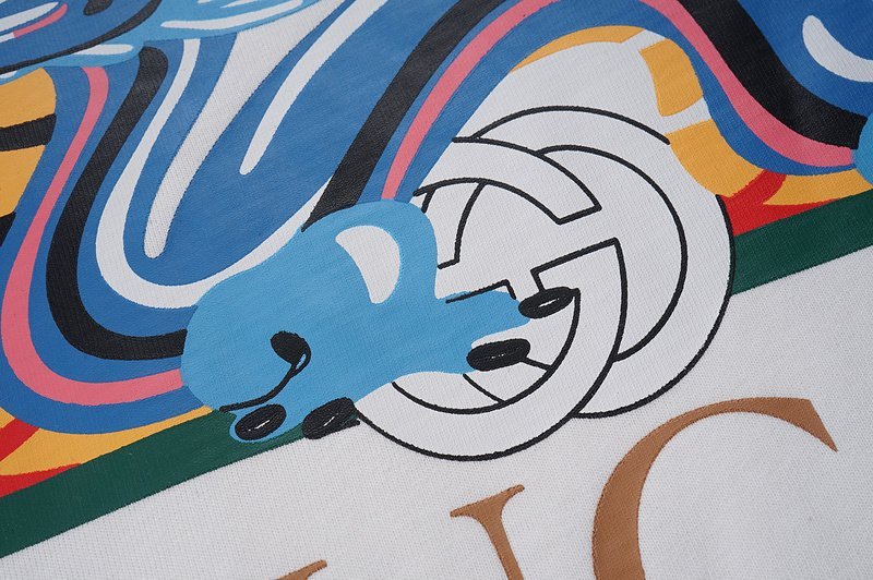 Футболка Gucci Dragon Lies On Logo "White" фото № 5