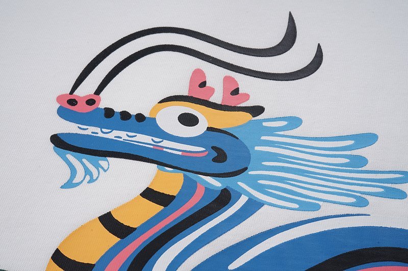 Футболка Gucci Dragon Lies On Logo "White" фото № 6