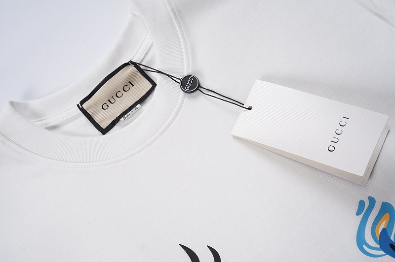 Футболка Gucci Dragon Lies On Logo "White" фото № 3
