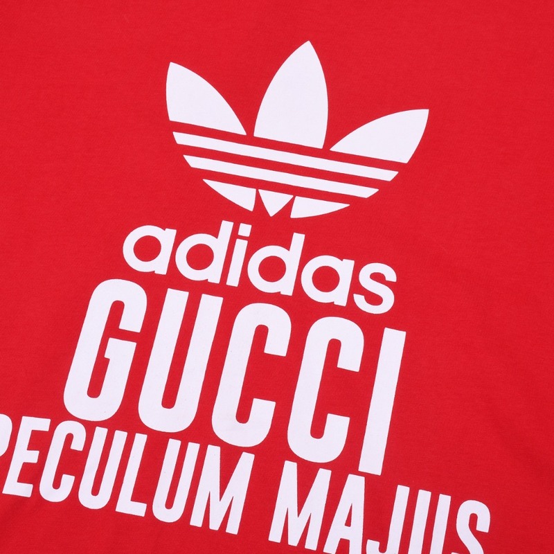 Футболка Gucci X Adidas Big Logo "Red" фото № 4