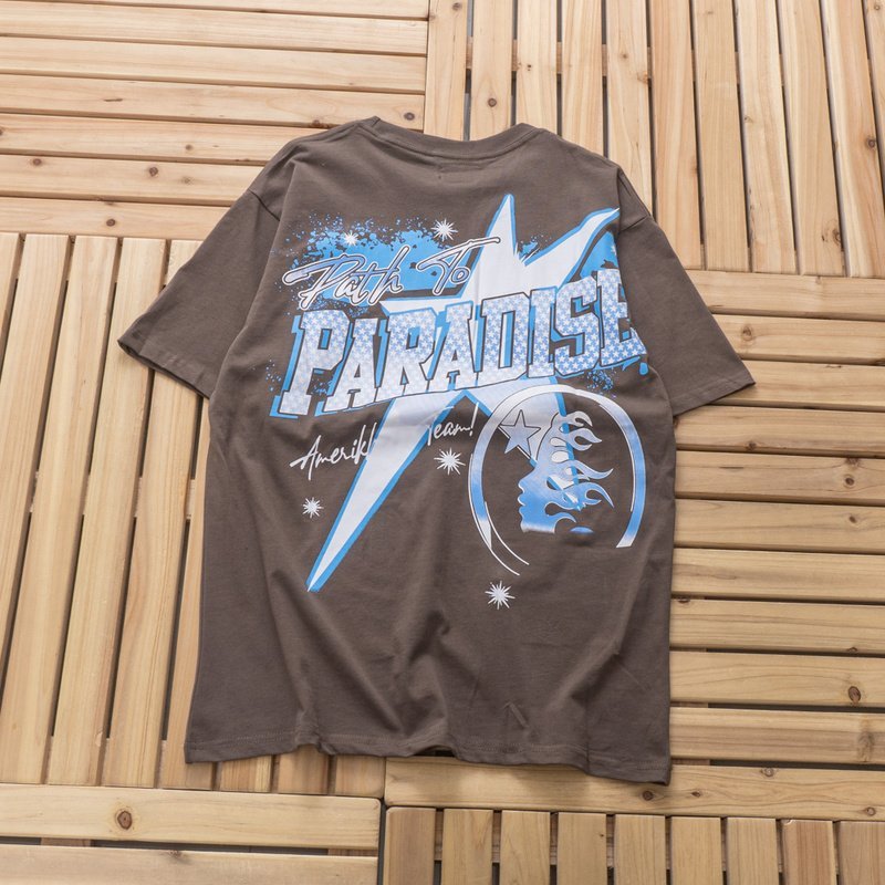 Футболка Hellstar Skull In Helmet "Brown" фото № 2