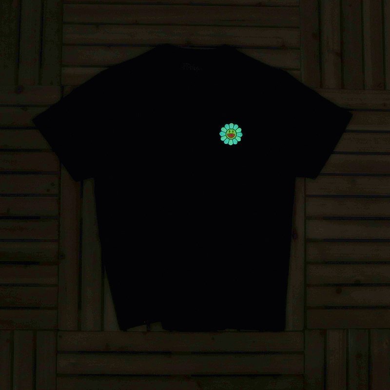 Футболка JBalvin Print Small Flower Applique Front "Black" фото № 8