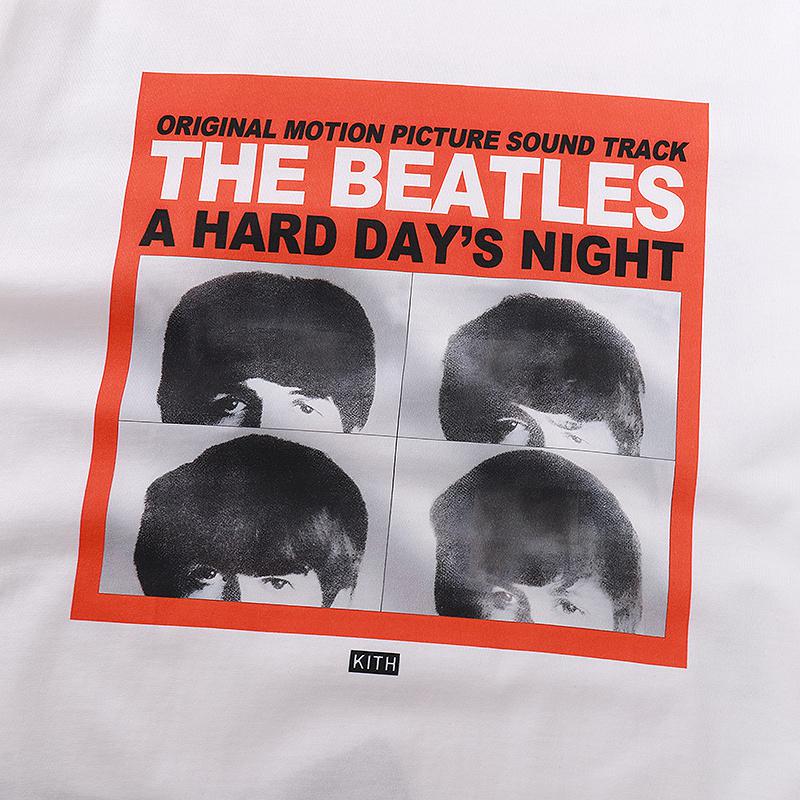 Футболка Kith The Beatles A Hard Day's Night "White" фото № 3