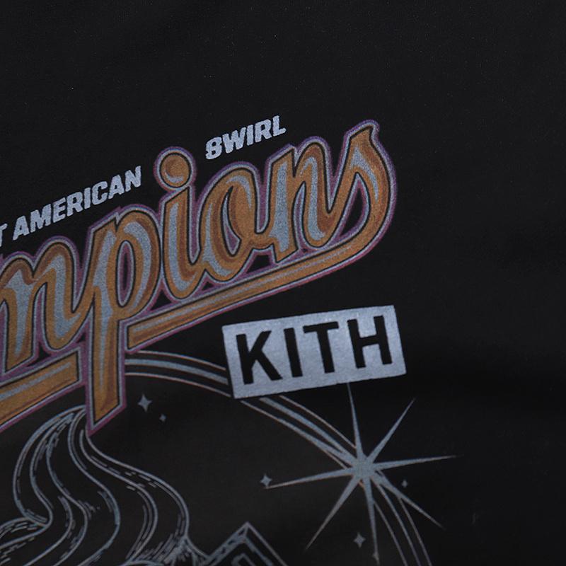 Футболка Kith Knicks American Swirl "Black" фото № 3