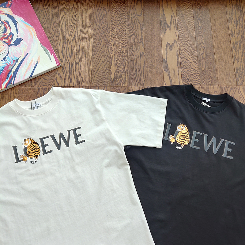 Футболка Loewe Big And Little Tiger "White" фото № 3