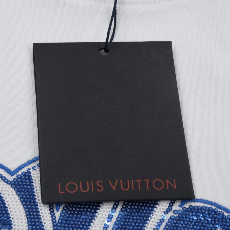 Футболка Louis Vuitton Logo Made Of Sequins "White" фото № 3