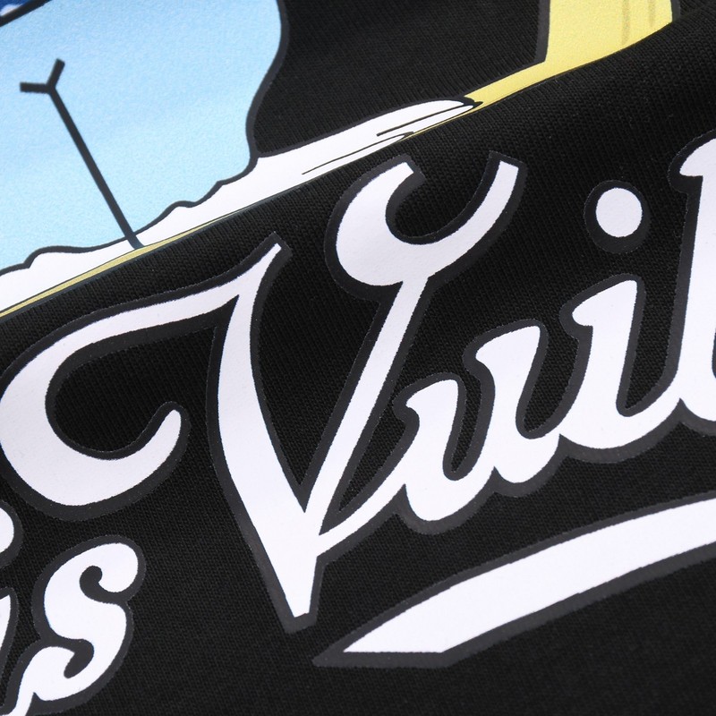 Футболка Louis Vuitton With Blue Rabbit Print "Black" фото № 4