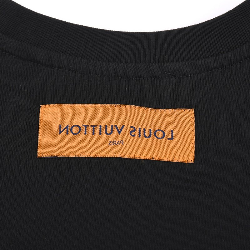 Футболка Louis Vuitton With Imitation Suspension And Lock "Black" фото № 6