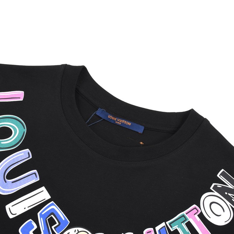 Футболка Louis Vuitton With Imitation Suspension And Lock "Black" фото № 2