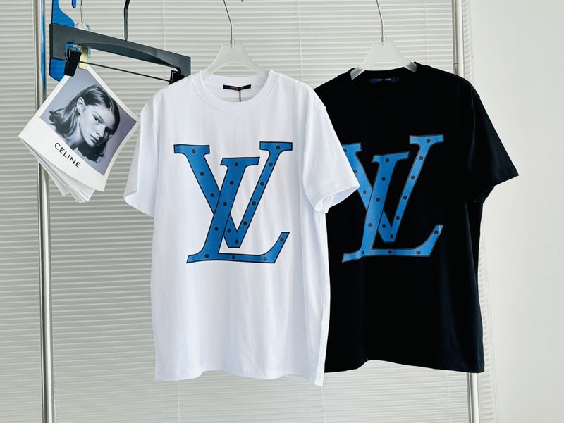 Футболка Louis Vuitton With Large Blue Print "White" фото № 3