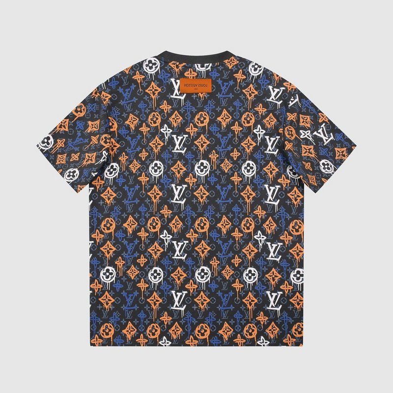 Футболка Louis Vuitton With Monogram Pattern "Gray/Orange" фото № 3