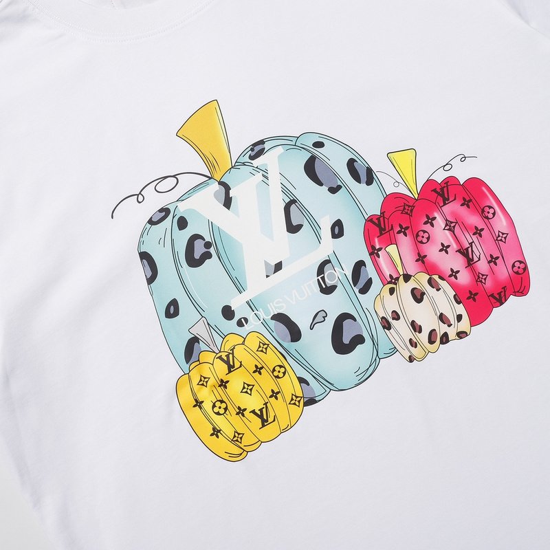 Футболка Louis Vuitton With Colored Pumpkin Print "White" фото № 2