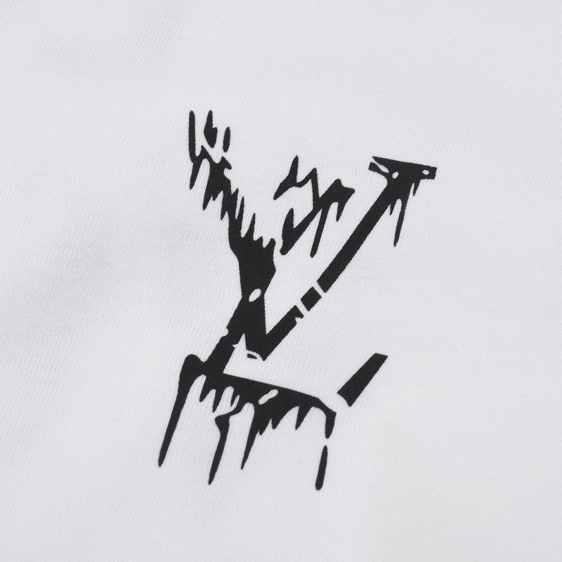 Футболка Louis Vuitton X Chrome Hearts With An Inscription And Logo "White" фото № 3