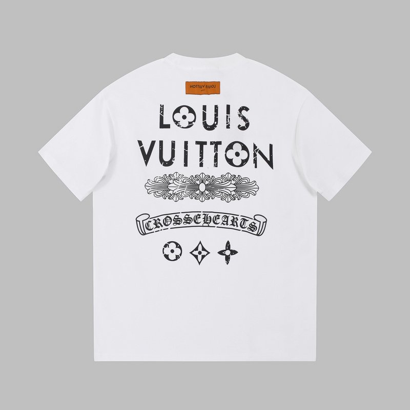 Футболка Louis Vuitton X Chrome Hearts With An Inscription And Logo "White" фото № 5