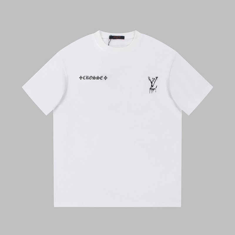 Футболка Louis Vuitton X Chrome Hearts With An Inscription And Logo "White" фото № 6